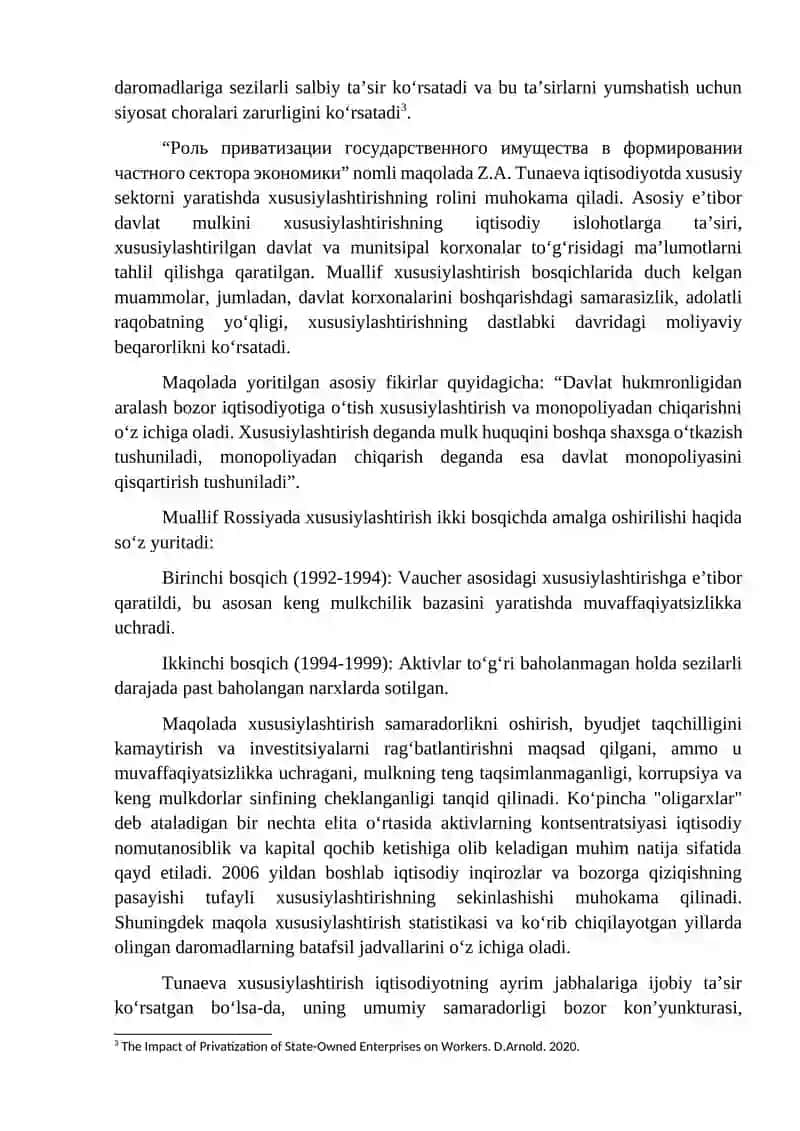 DAVLAT KORXONALARNI XUSUSIYLASHTRISHNING MAMLAKAT IQSODIYOTGA TASIRI 4