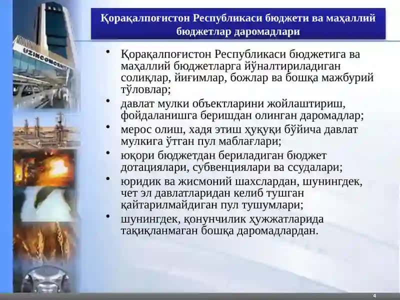 Iqtisodiyotni davlat tomonidan tartibga solishning budjet-soliq siyosati vositalari 4