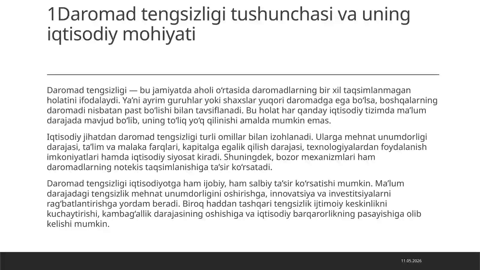 Dinamik modellarida daromad tengsizligi va iqtisodiy o‘sish 4