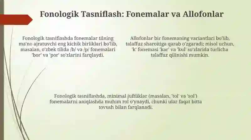 Tilning fonetik fonologik grammatik tasnifi 4
