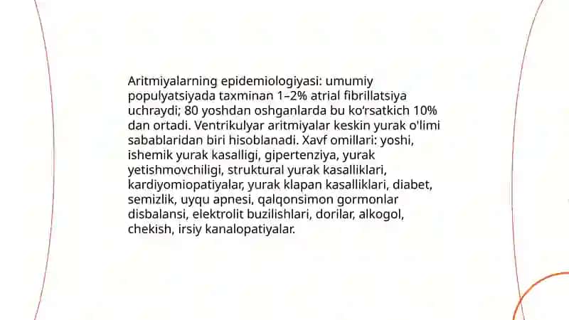 Yurak aritmiyalari Zafarovna 4