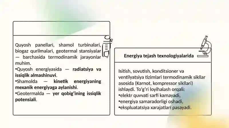 Termodinamikaning zamonaviy energetika va ekologiya sohasidagi o‘rni 4