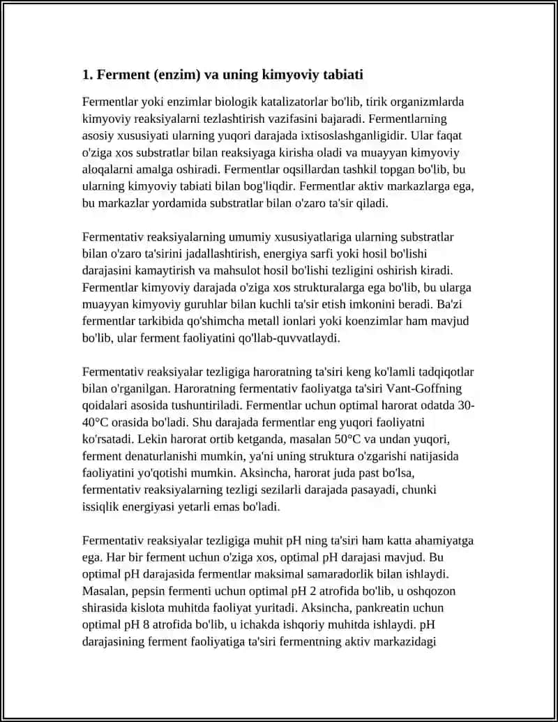 FERMENTATIV REAKSIYALAR VA ULARNING UMUMIY XUSUSIYATLARI 4