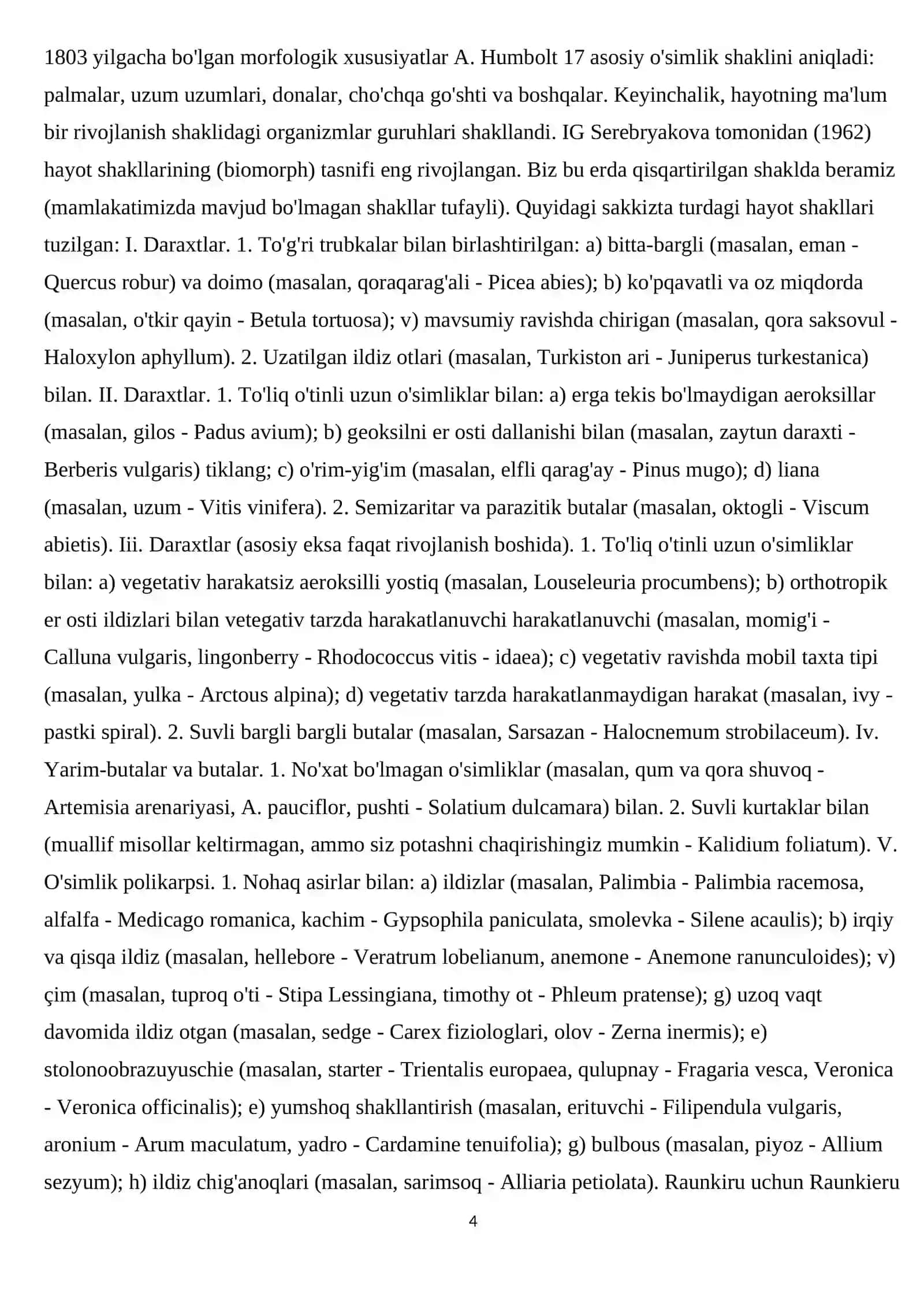 O‘simliklarning hayotiy shakllari.(K.Raunkier klassikkasiyasi) 4