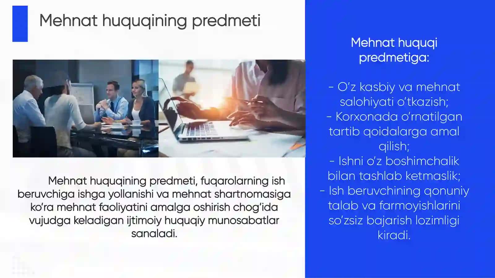 Mehnathuquqining predmeti, uslublari, tizimi va asosiy funksiyalari 4
