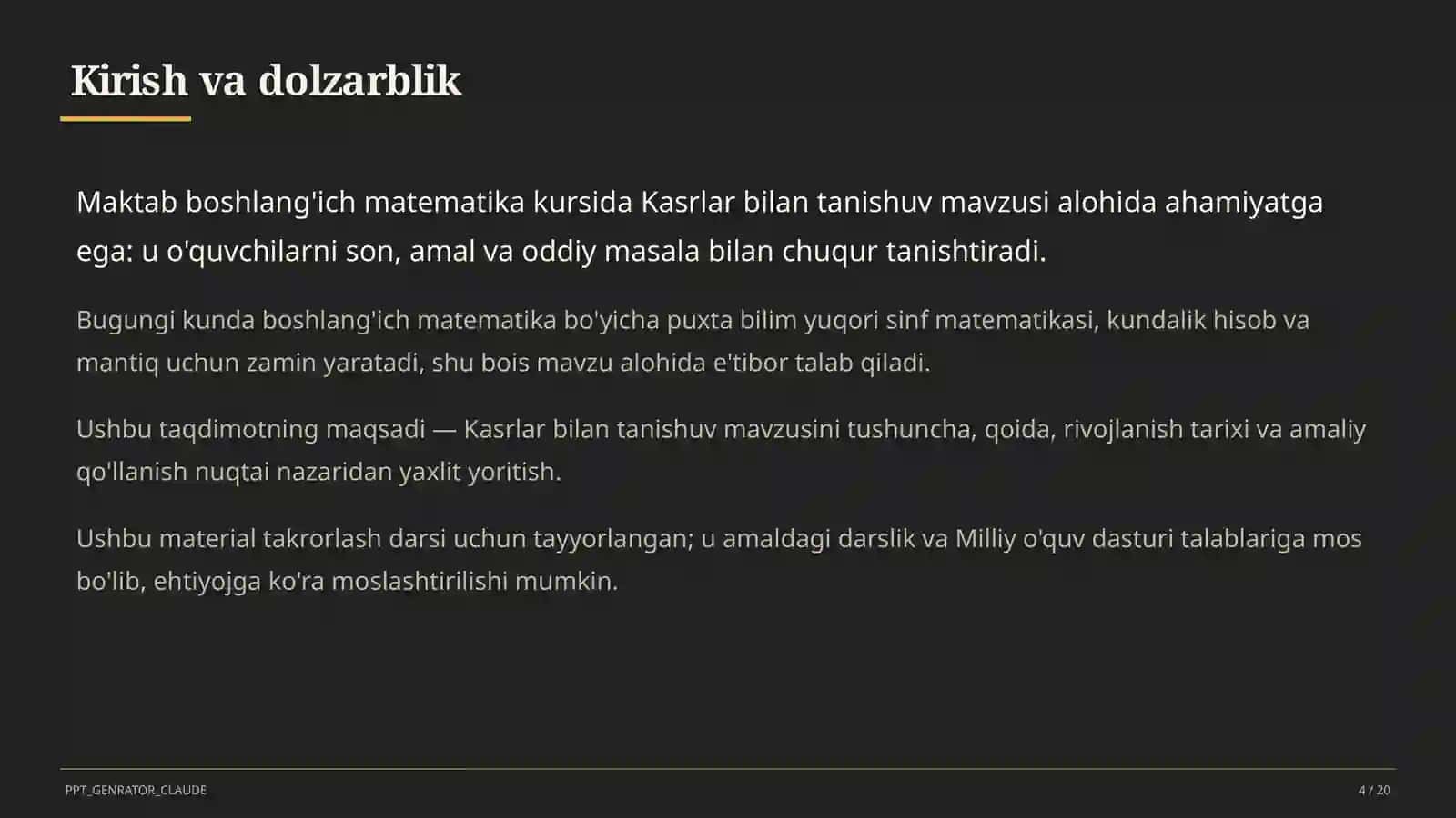 Kasrlar bilan tanishuv (4-sinf) 4