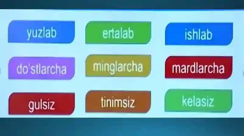 O'zbek tilida ravishlarning yasalishi,tuzilishi 4