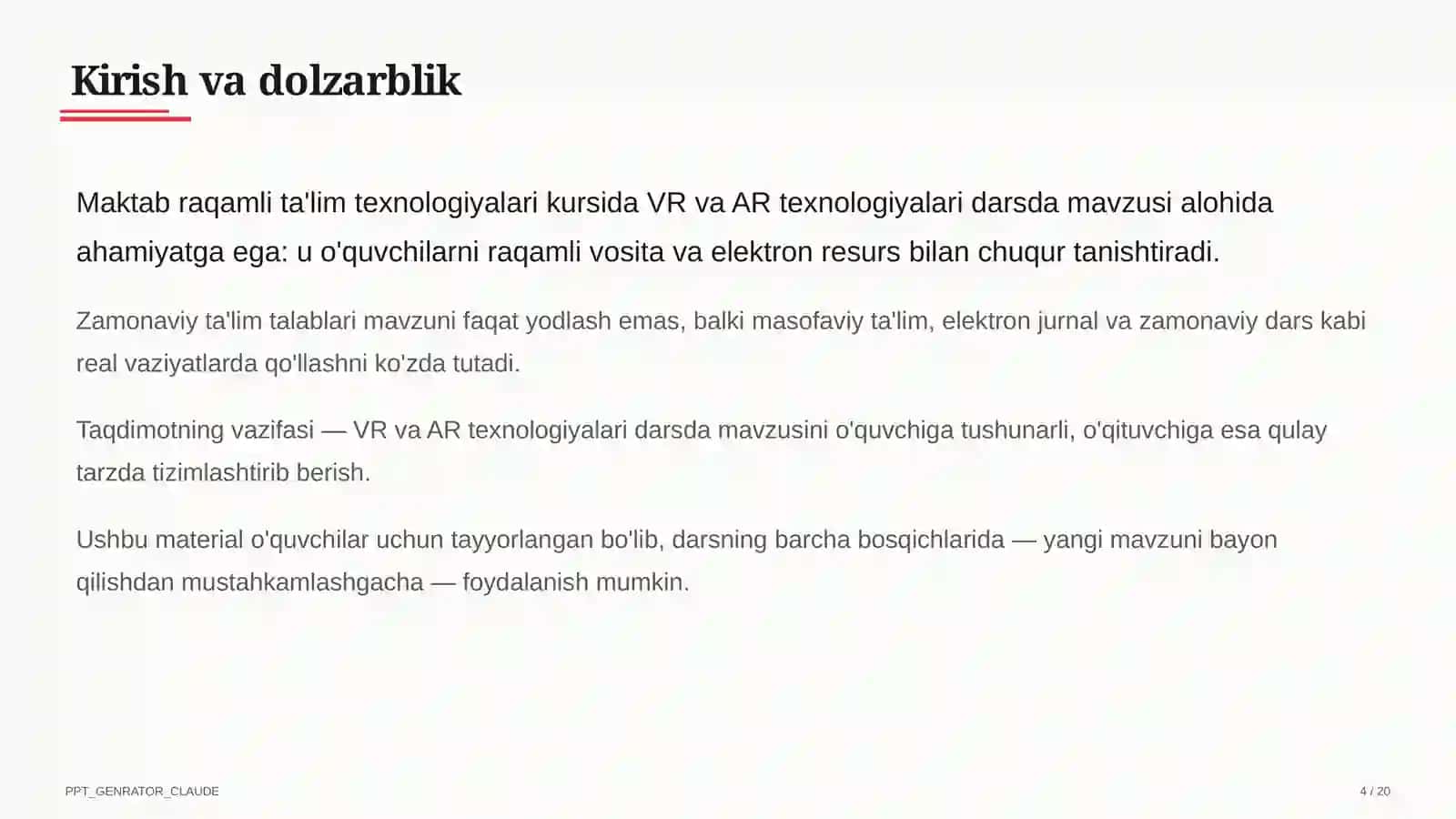 VR va AR texnologiyalari darsda 4