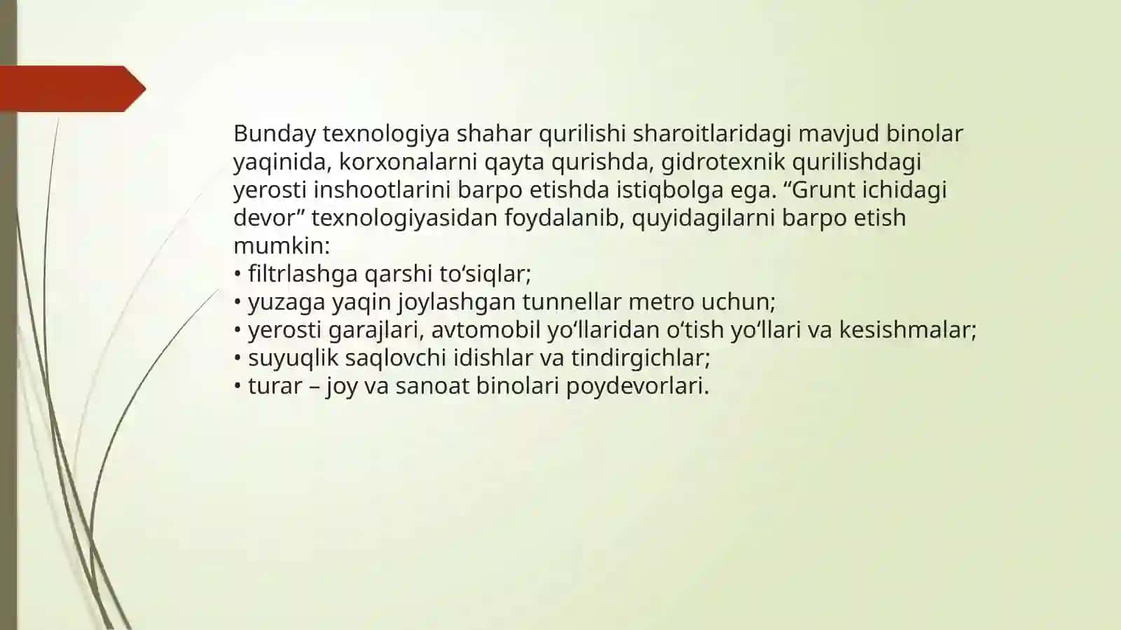 yer osti inshootlarini qurish uchun grunt ichida devor texnologiyasi 4