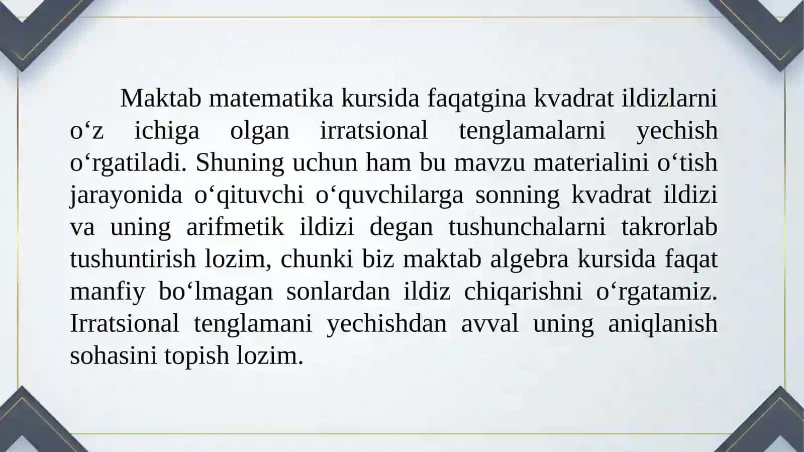 Matematikavaunioʻqitish metodikasi 4