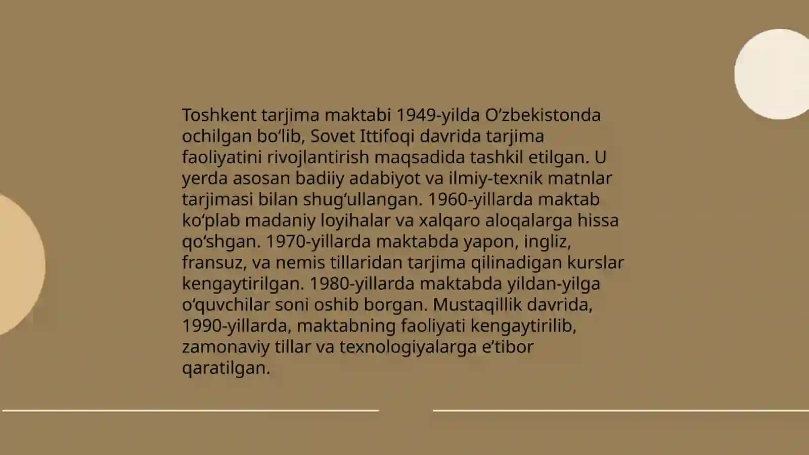 XIX-XX asr tarjimachiligi. Toshkent tarjima maktabi 4