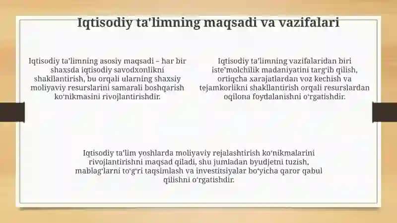 Oilaning iqtisodiy ta'limdagi roli va ahamiyati 4