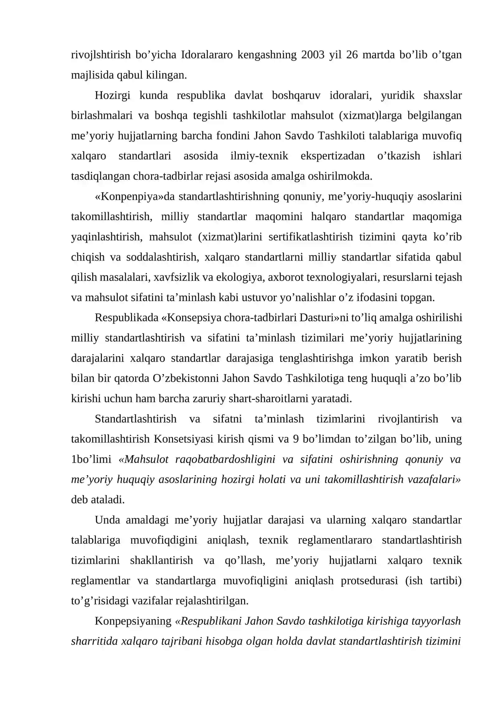 Standartlashtirish va sifatni ta’minlash tizimi istiqbollari 4