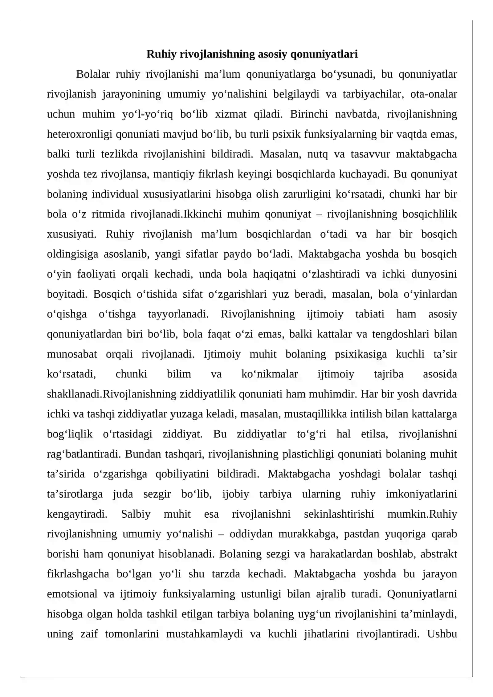 Maktabgacha tarbiya yoshidagi bolalar ruhiy rivojlanishining o‘ziga xos xususiyatlari 4