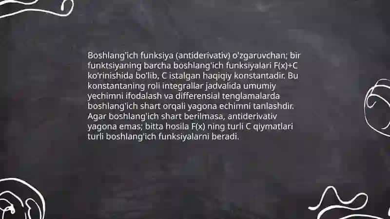 Integrallar jadvali 4