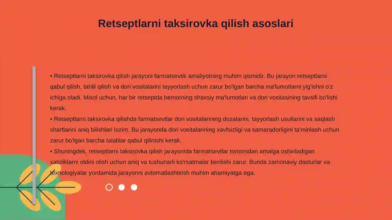 Dorixonalarda dori vositalari tayyorlash 4
