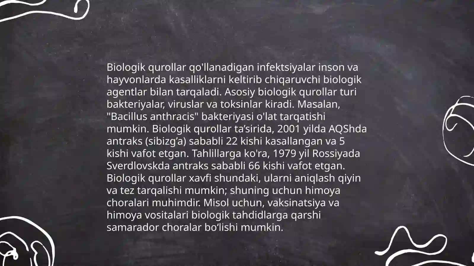 Biologik qurole va uning boshqa turdagi qurollardan farqi 4