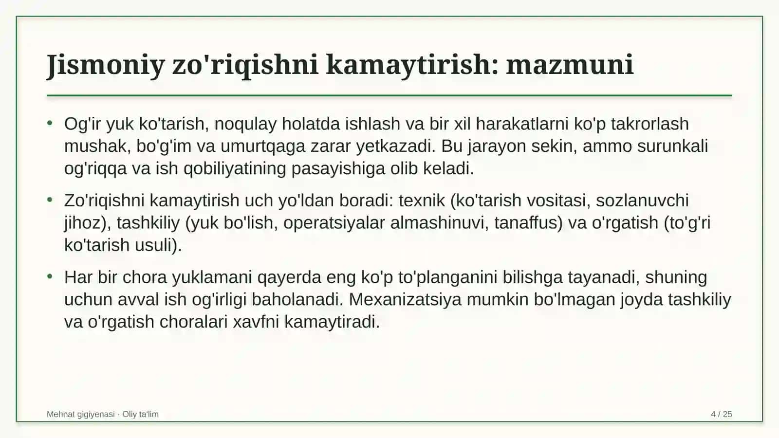 Konserva zavodlarida jismoniy zo'riqishni kamaytirish 4