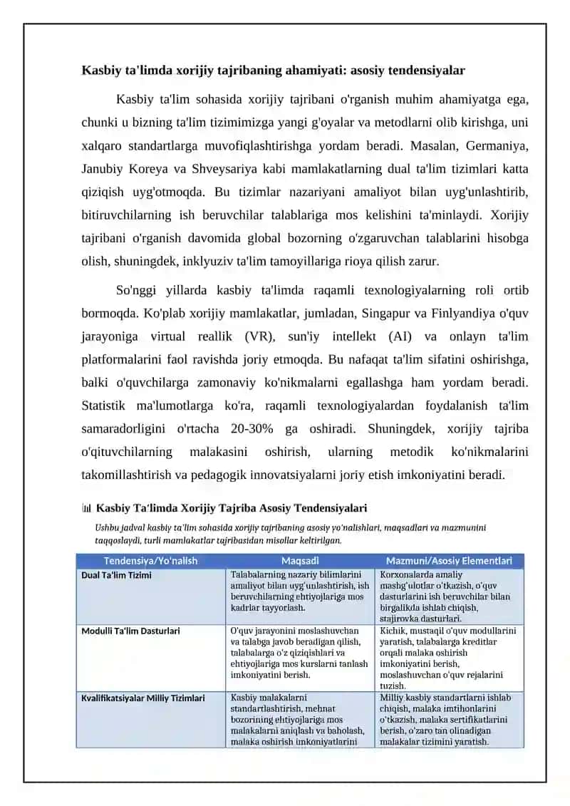 Kasbiy ta'lim sohasidagi ilg'or chet el tajribasini maqsadi v mazmuni 4