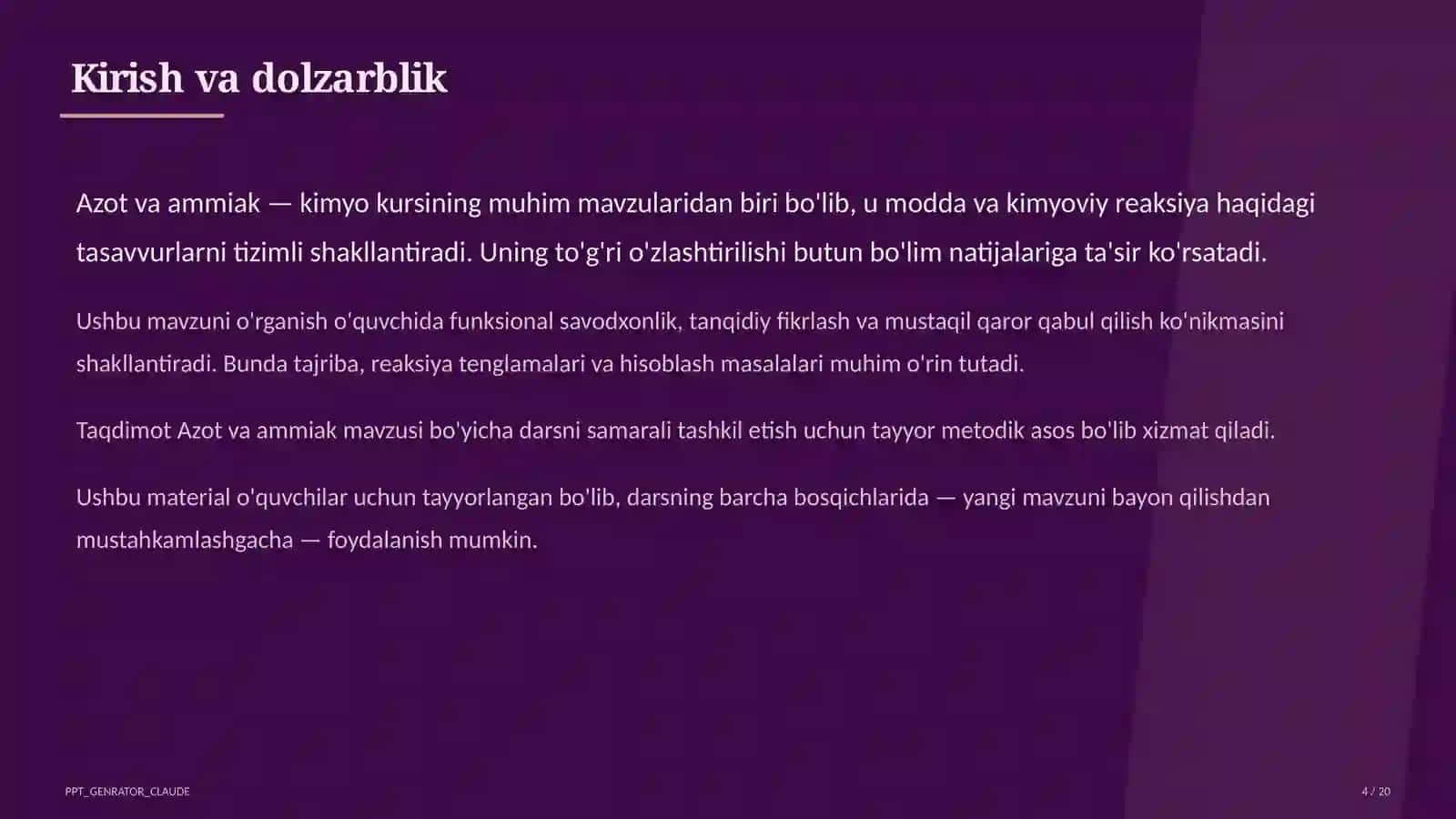 Azot va ammiak (9-sinf) 4