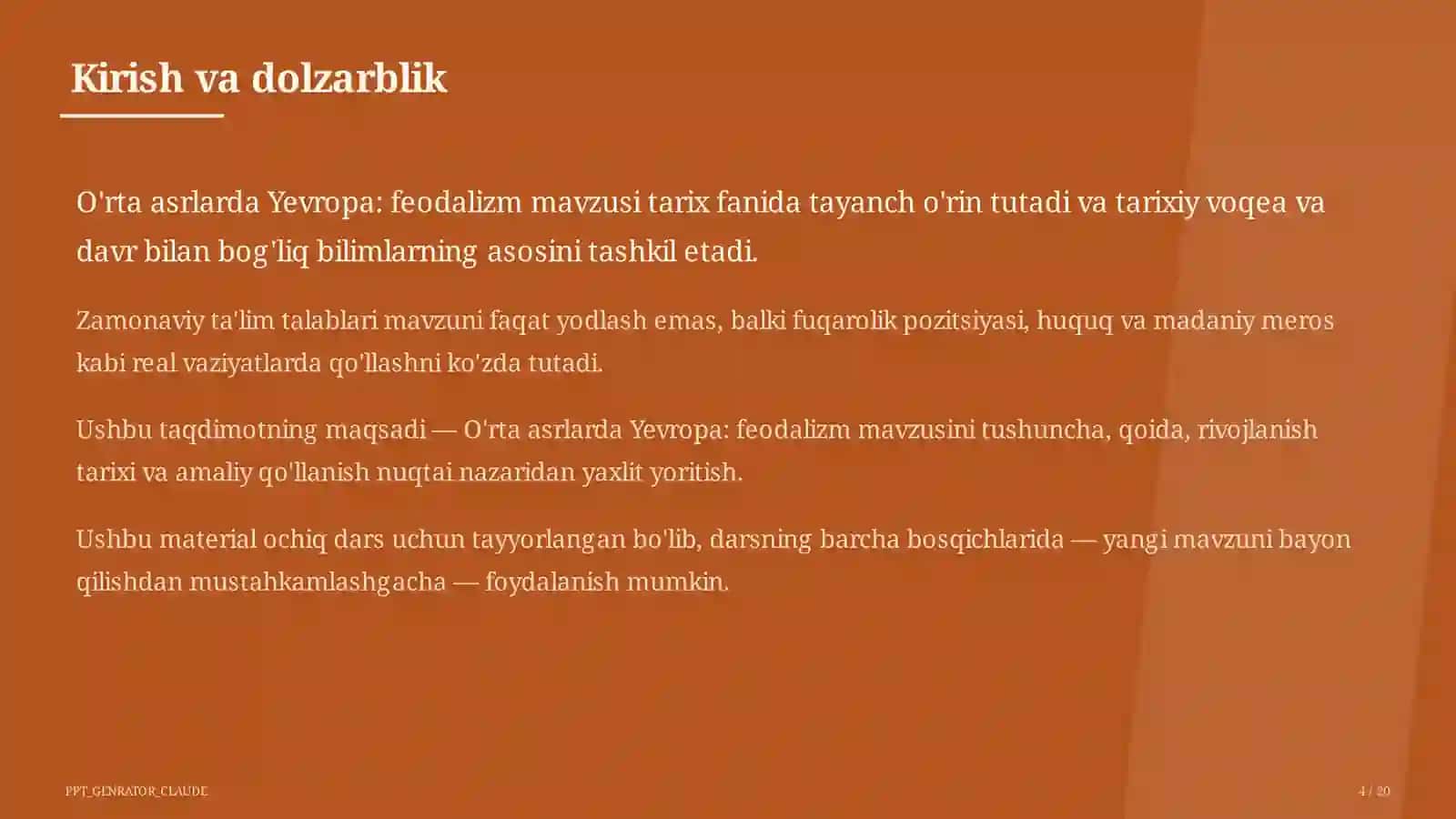 O'rta asrlarda Yevropa: feodalizm (7-sinf) 4