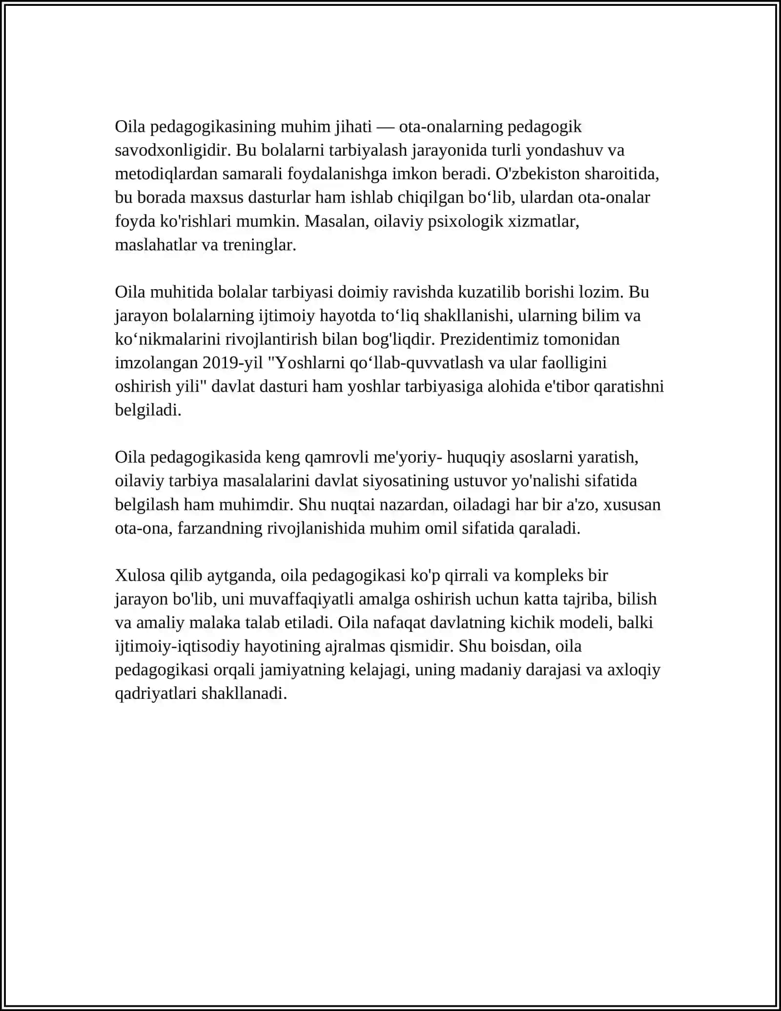 Oila Pedagogikasi Tushunchasi va Mohiyati 4
