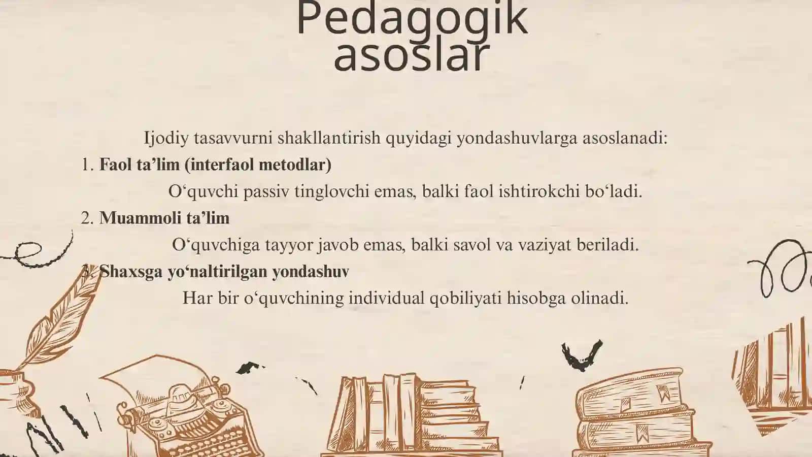 O'RTA SINFDA TARBIYA DARSLARIDA IJODIY TASAVVURLARNI RIVOJLANTIRISH 4