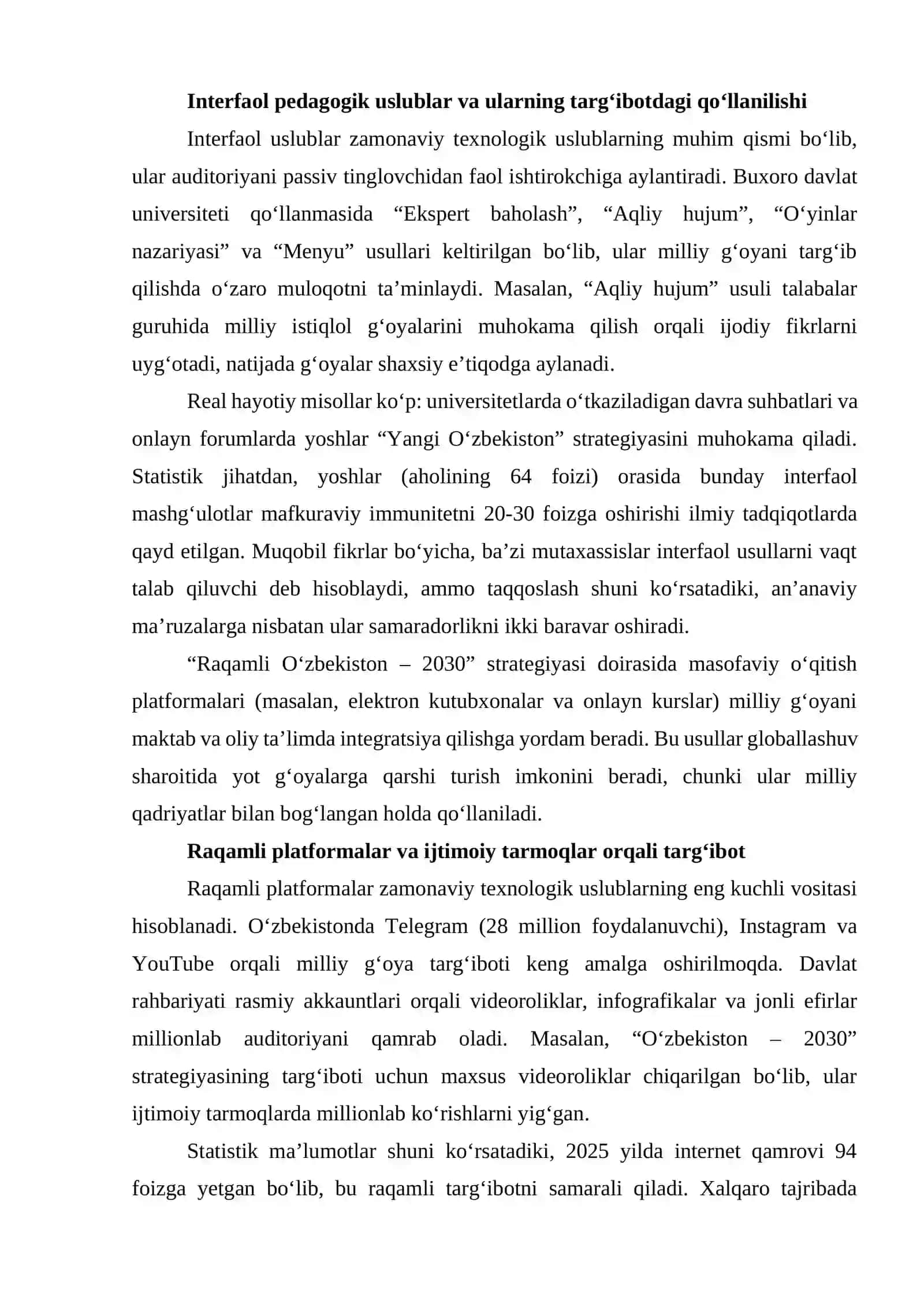 Milliy g‘oya targ‘ibotida zamonaviy texnologik uslublar 4