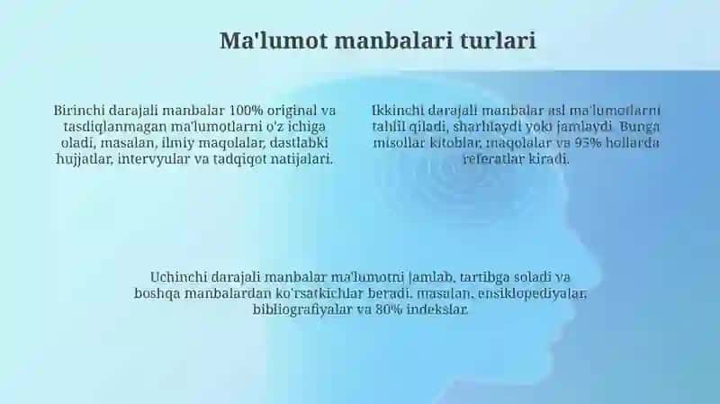 Ma'lumot nima va uning manbalari 4