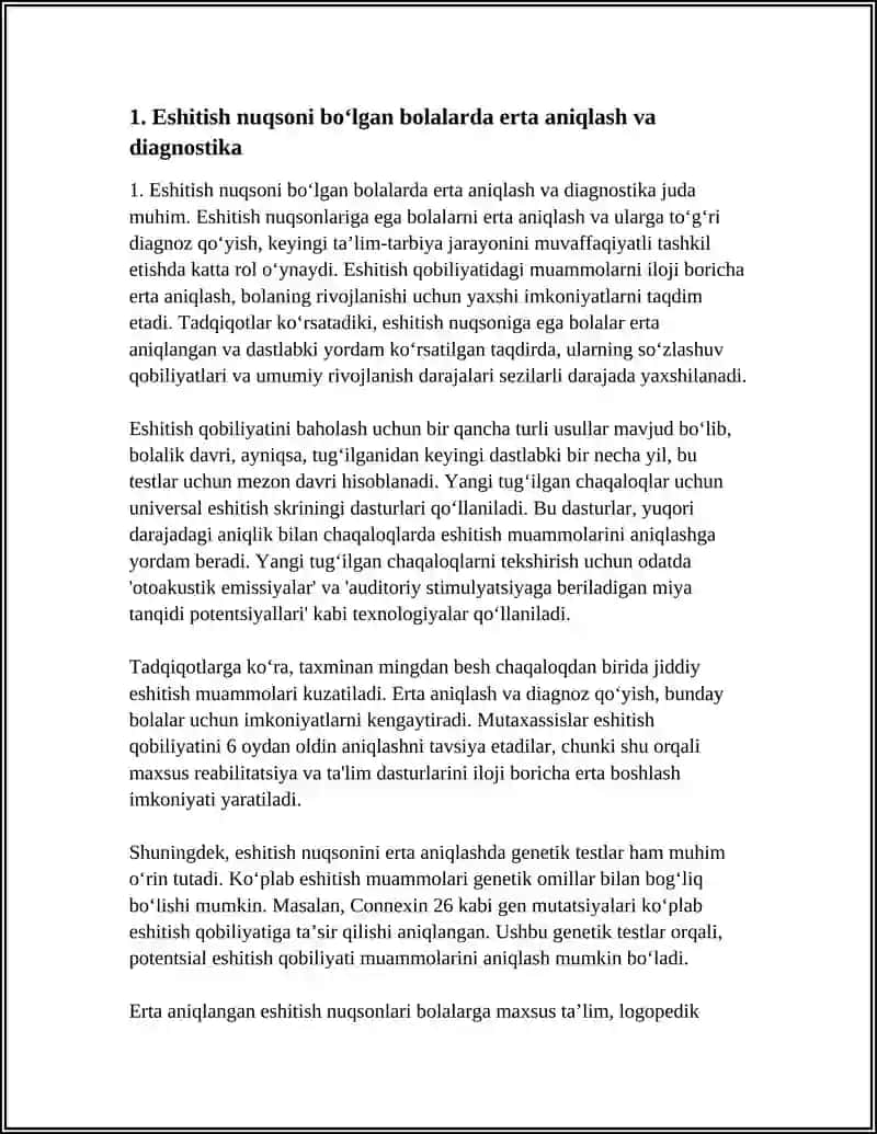 ESHITISHIDA NUQSONI BO‘LGAN BOLALARNING TA’LIM-TARBIYASI 4