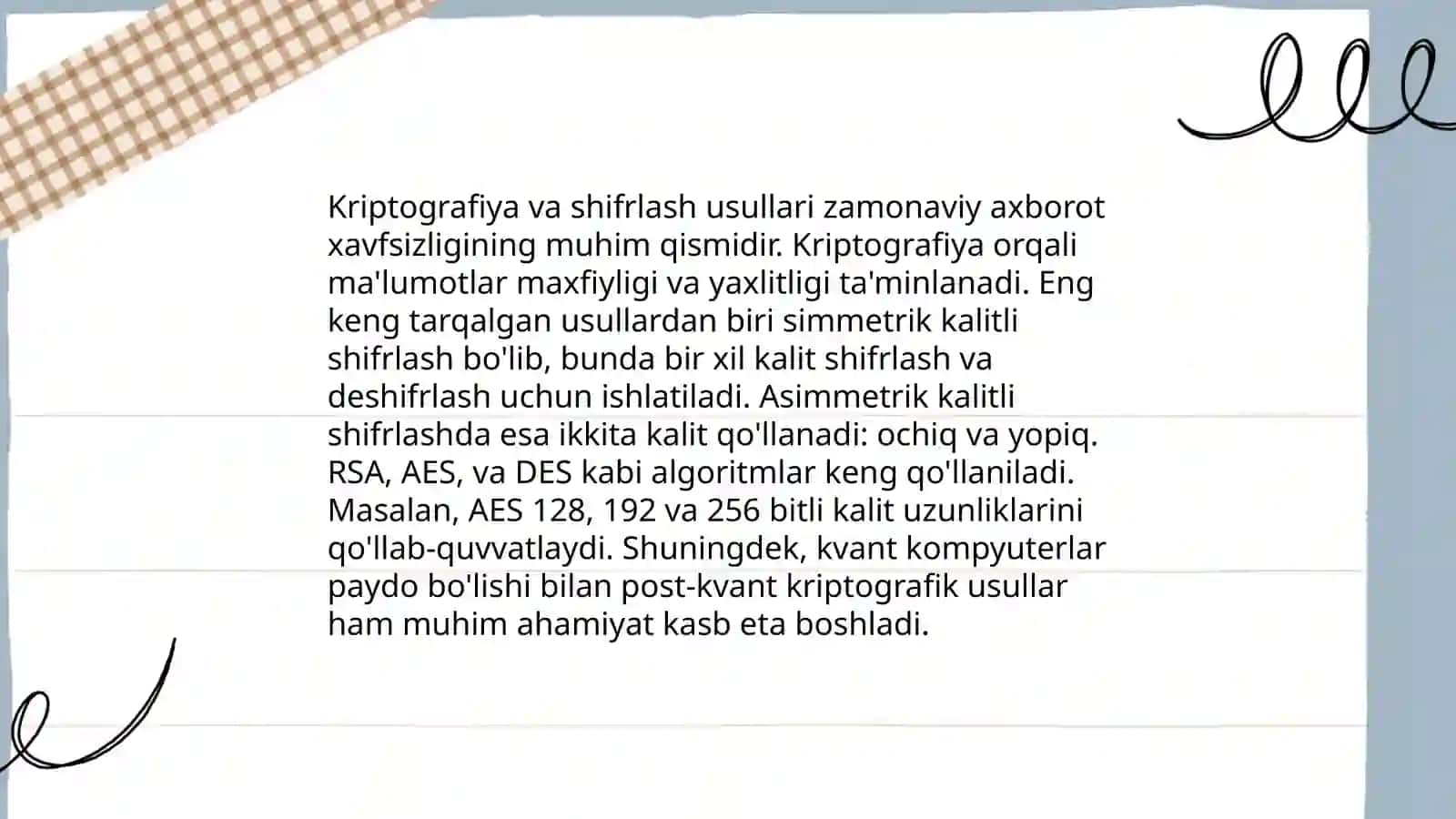 Axborot xavfsizligi va himoyalash usullari 4