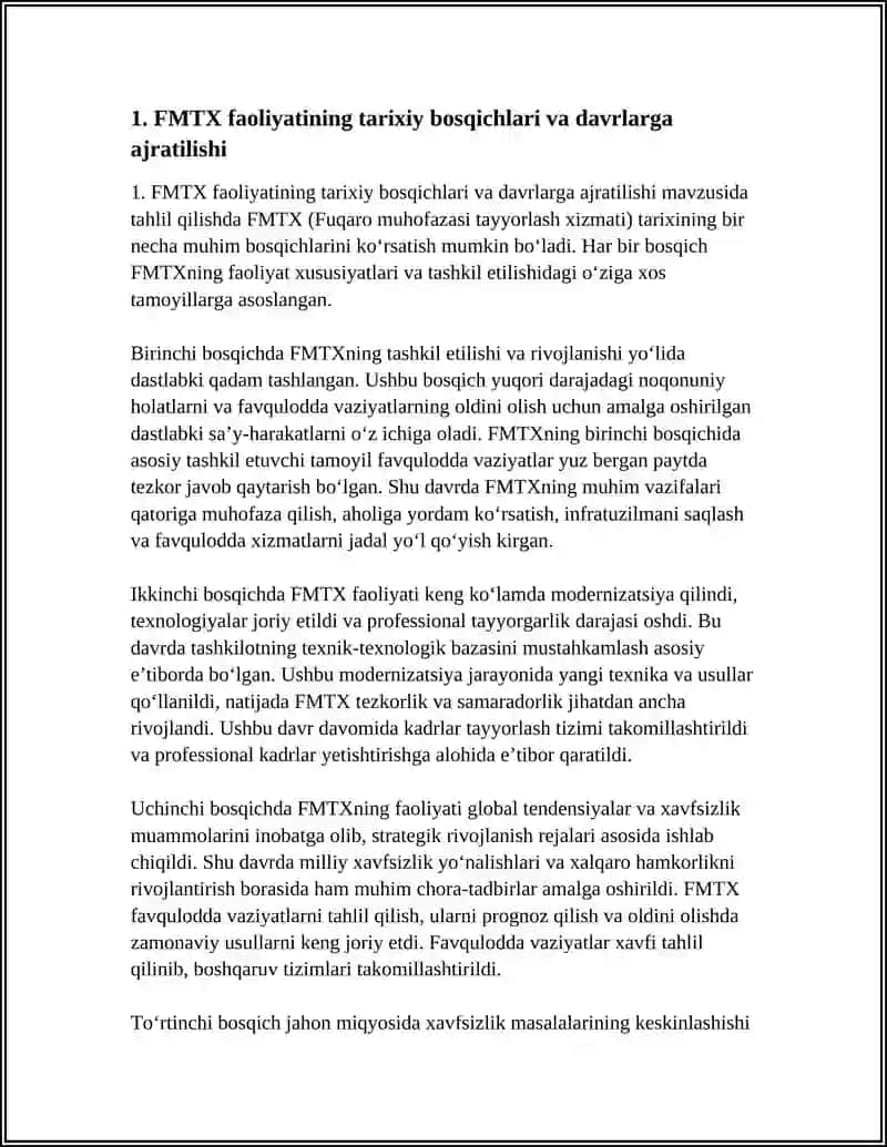 FMTX NING HAR BIR DAVRDA FAOLIYAT XUSUSIYATI, ASOSIY TASHKILIY TAMOYILLARI 4