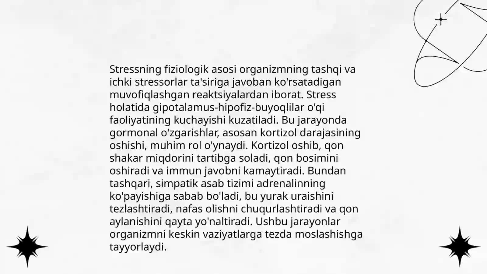 Stress va uning inson hayotdagi roli Yoqubjonova Yoqutxon 301MTPP 4