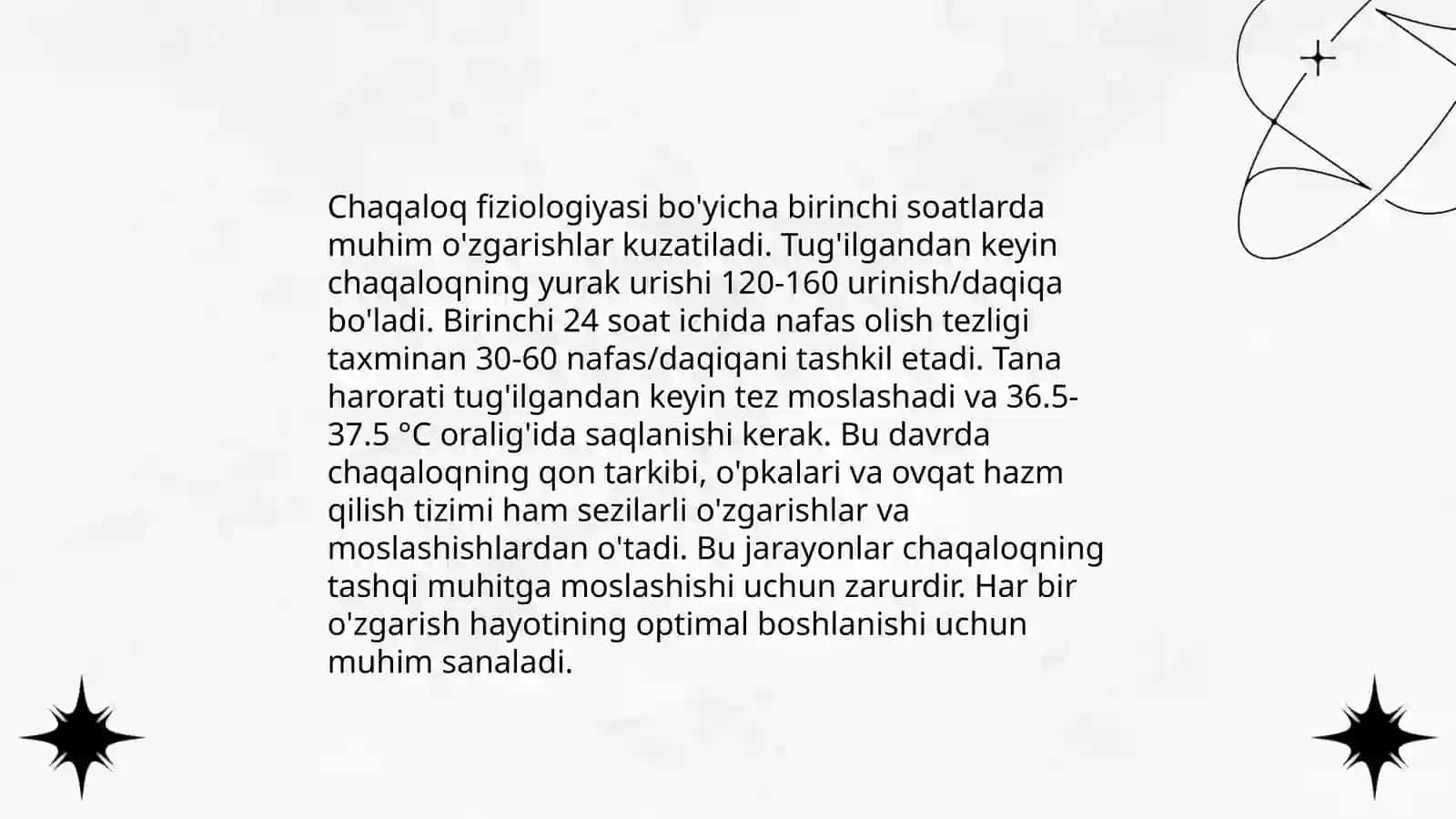 Chaqaloqlik davri qanday? Bolaning soat sayin oʻzgarishi 4