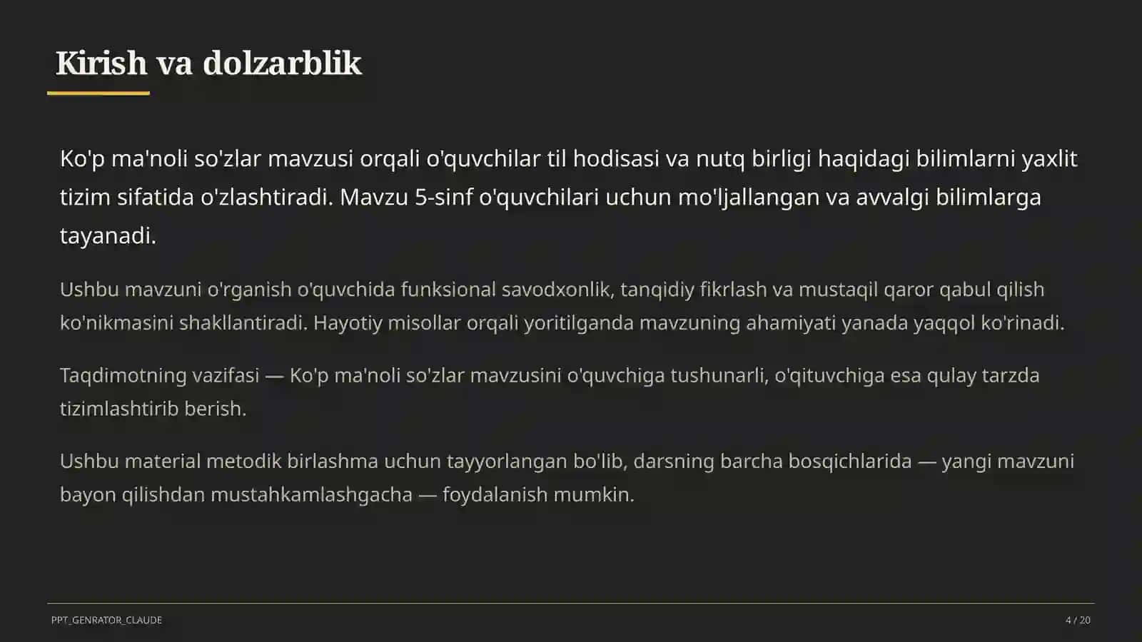Ko'p ma'noli so'zlar (5-sinf) 4