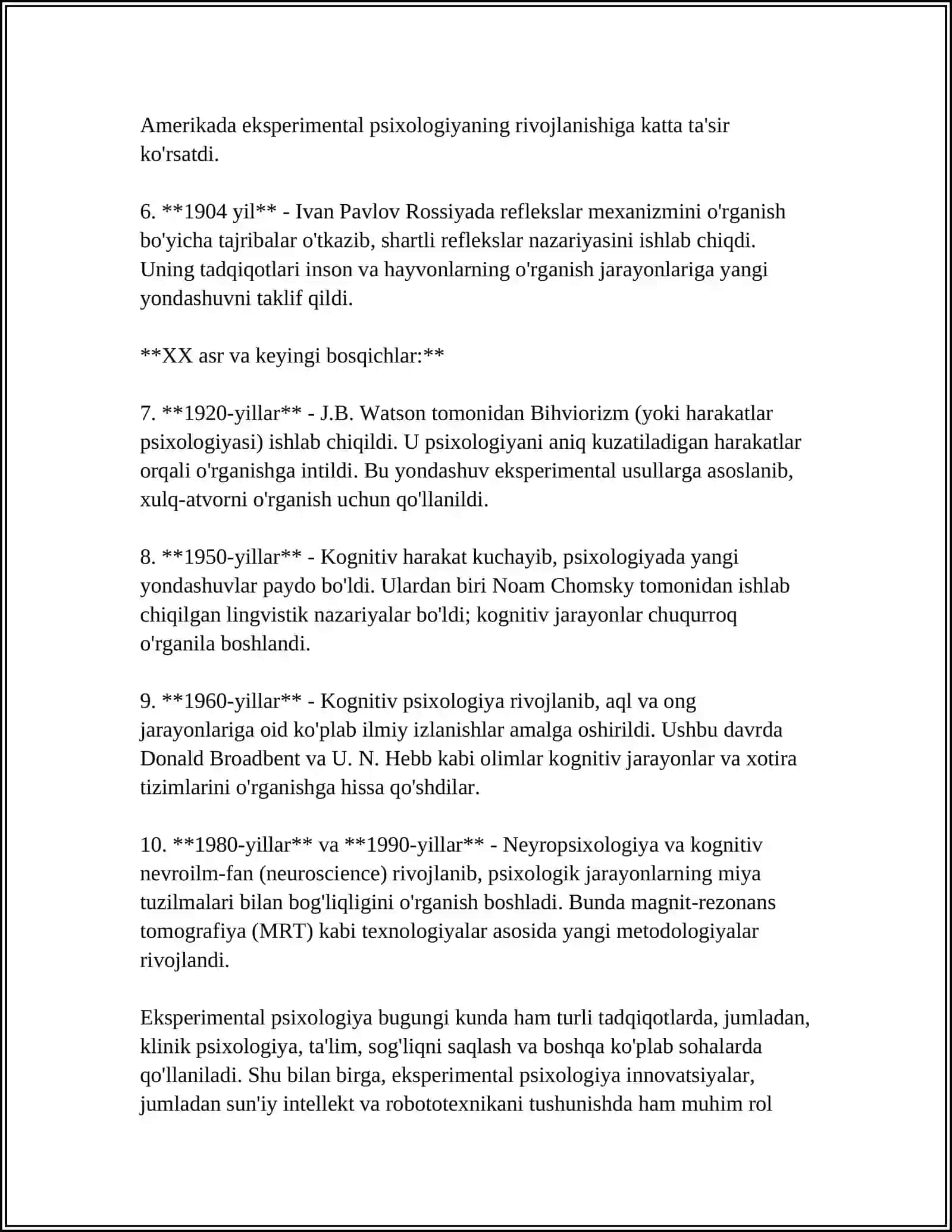 EKSPRIMENTAL PSIXOLOGIYANING ASOSIY TAMOYILLARI VA XUSUSIYATLARI 4