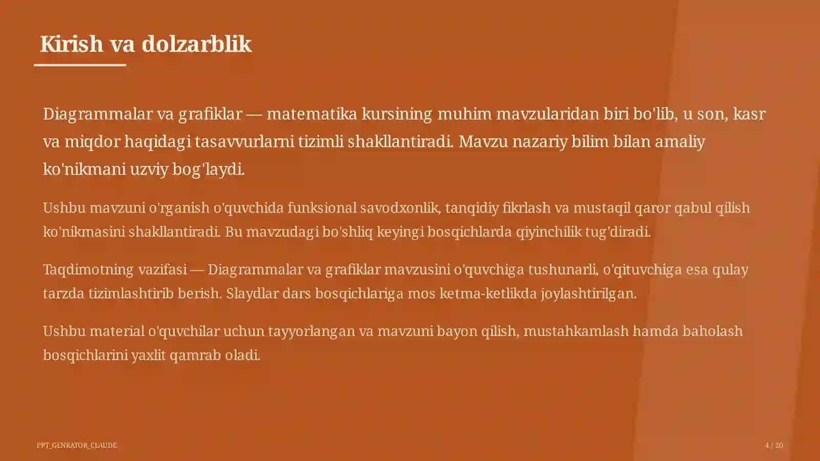 Diagrammalar va grafiklar (6-sinf) 4
