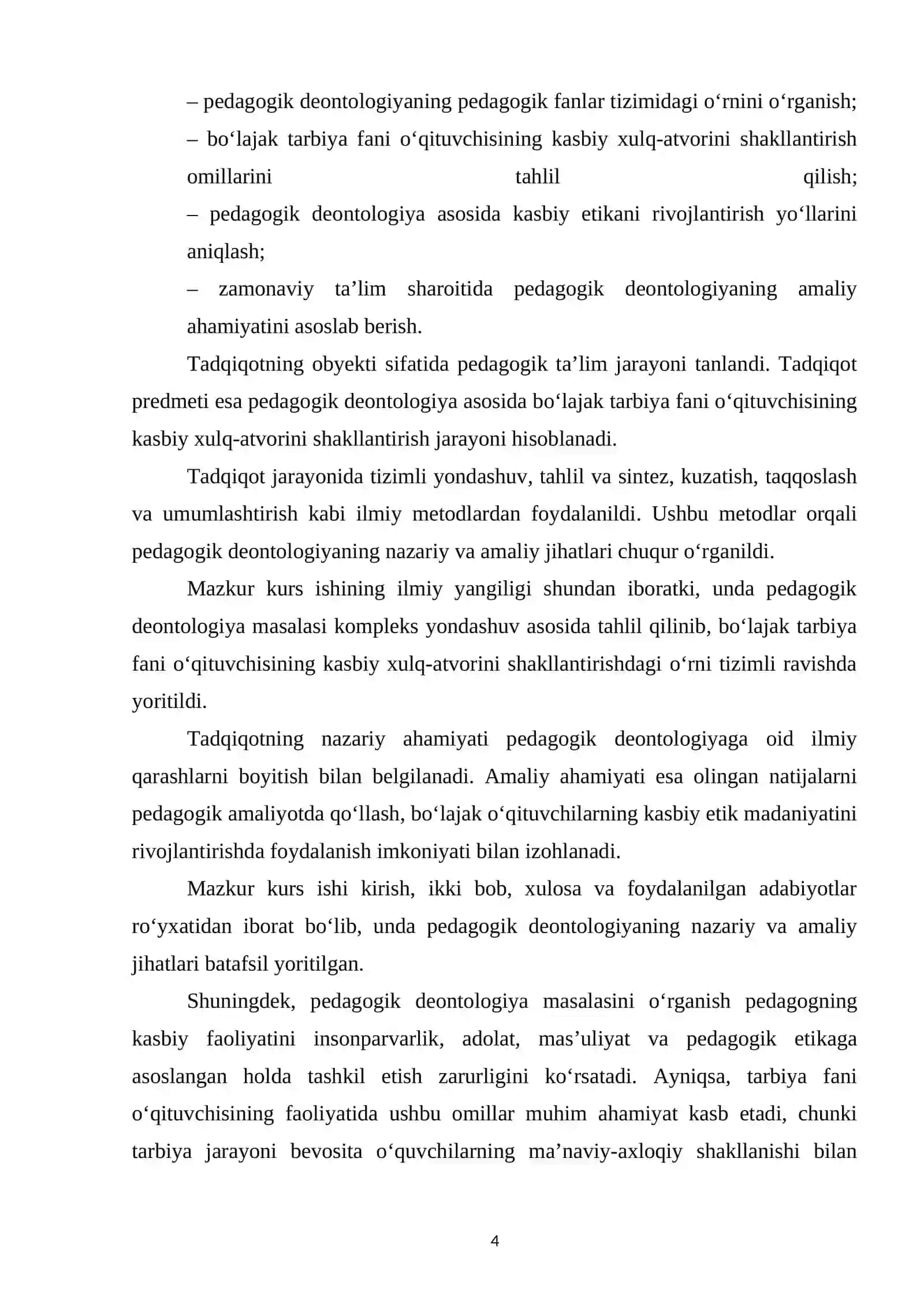 KASBIY XULQ-ATVORINI SHAKLLANTIRISHDA PEDAGOGIK DEONTOLOGIYANING AMALIY AHAMIYATI 4