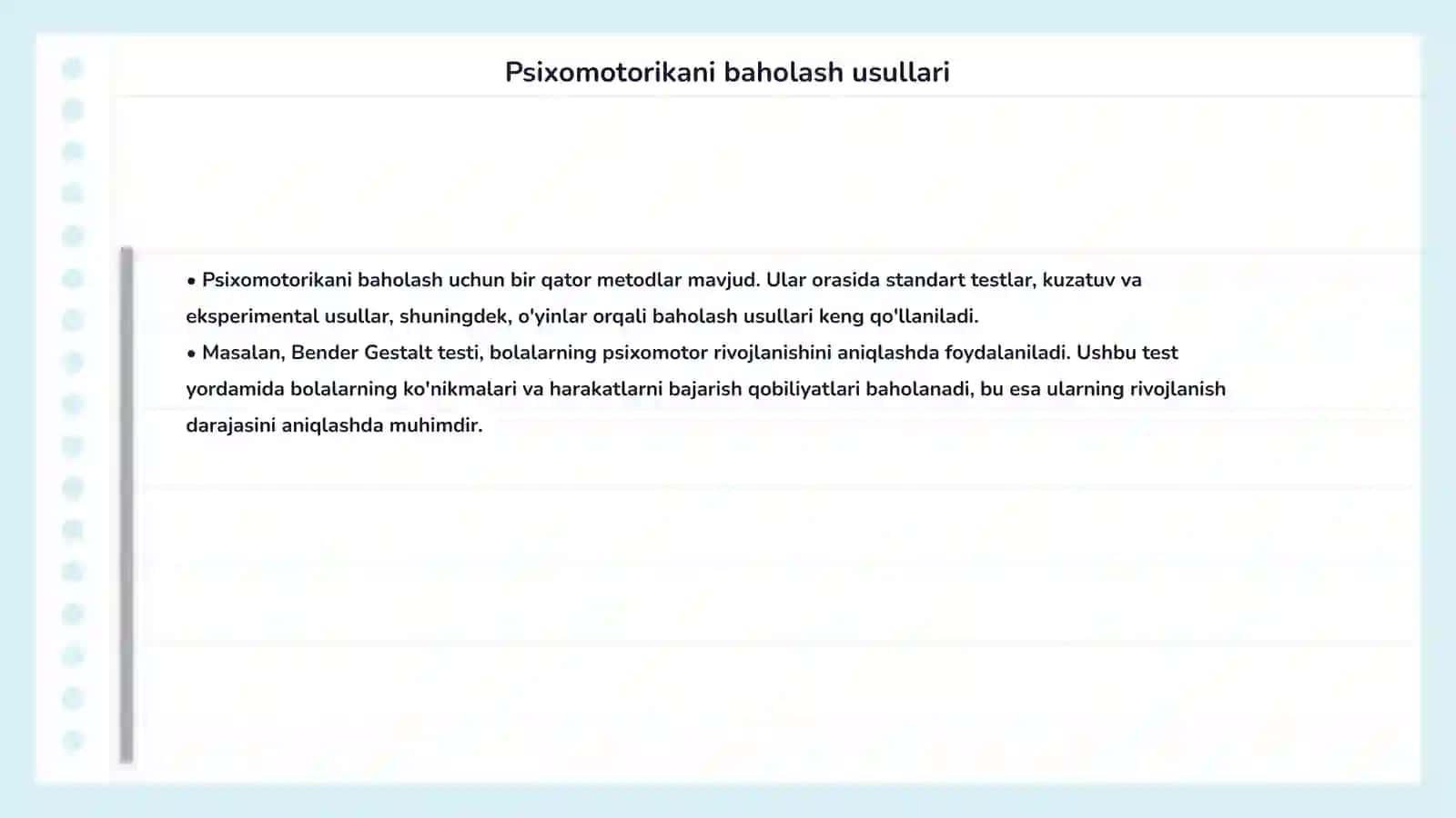 Psixomotorika tushunchasi va ahamiyati 4