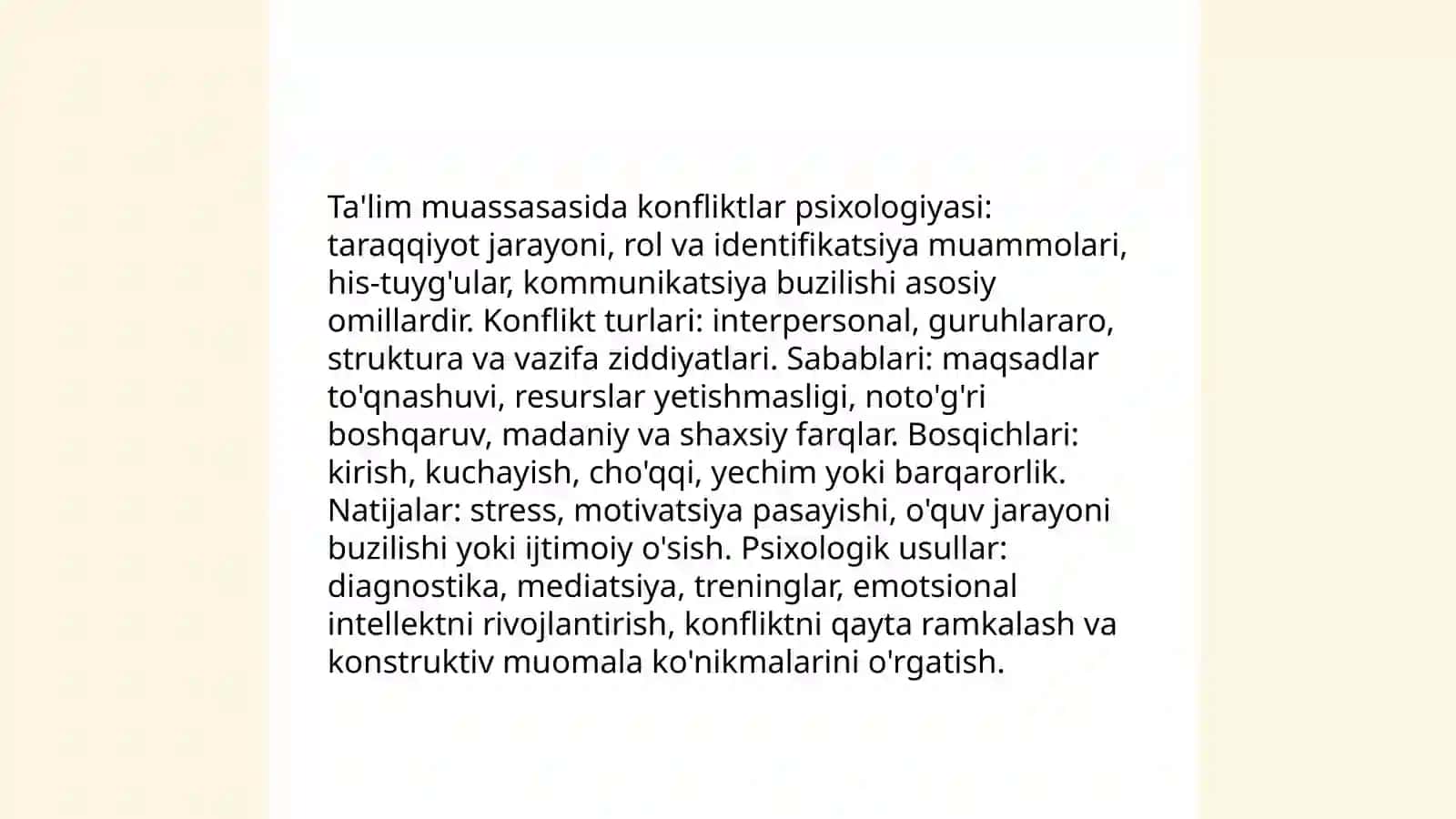 Nizolar sabablarini aniqlash va tahlil qilish 4
