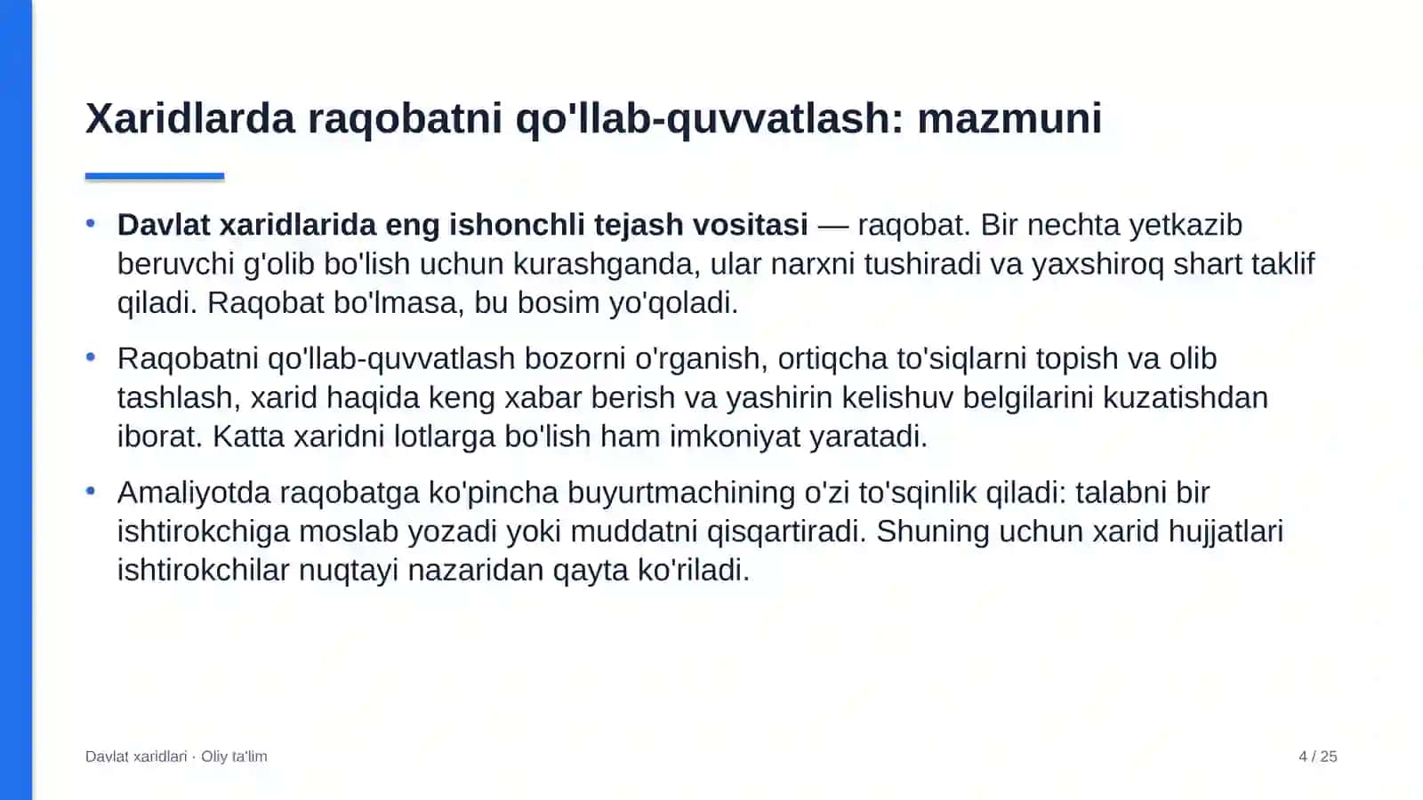 neft kimyo sanoatida xaridlarda raqobatni qo'llab quvvatlash 6926 4