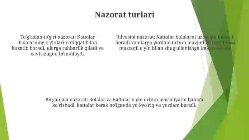 Maktabgacha Ta'lim Yoshdagi Bolalar O'yinlariga Kattalarning Raxbarligi 4