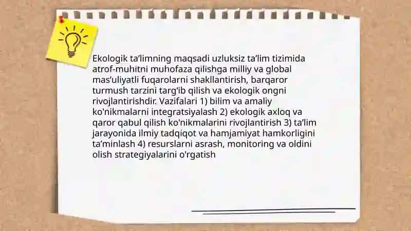 Uzluksiz taʼlimda ekologik taʼlim konsepsiyasi 4