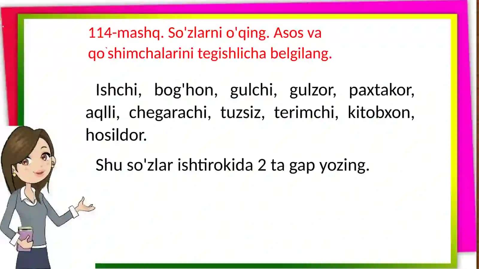 Asosvaqo'shimchalarnianiqlash 4