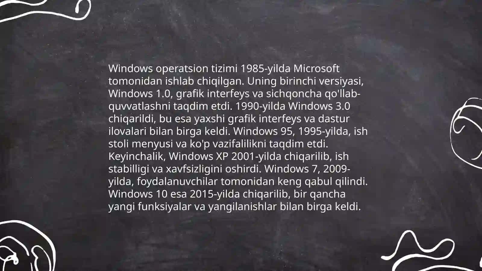 Operatsion tizimlar. Windows operatsion tizimini kompyuterga o'rnatish 4