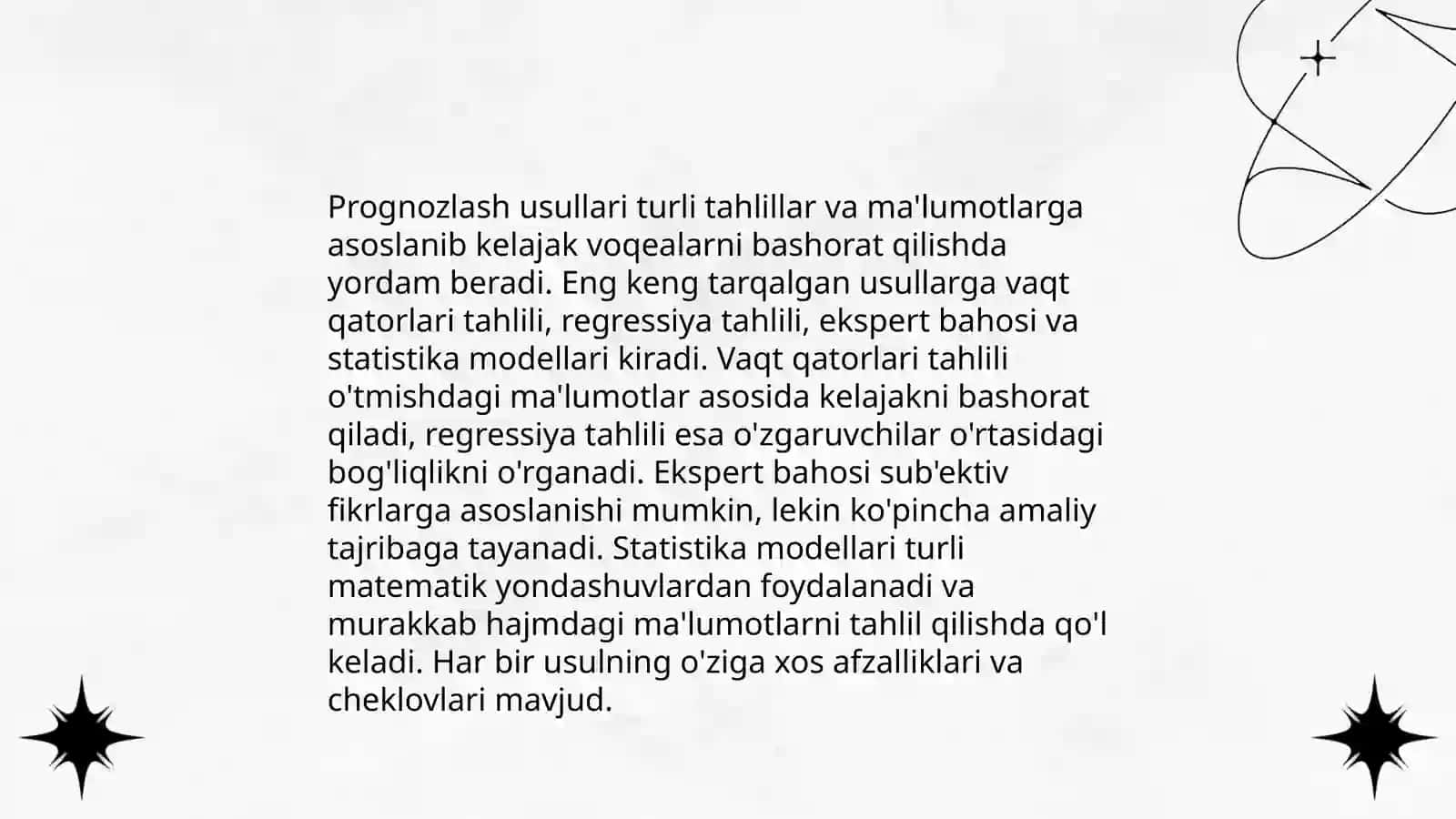 Iqtisodiyotni prognozlashtirish dasturini maqsad va usullari 4