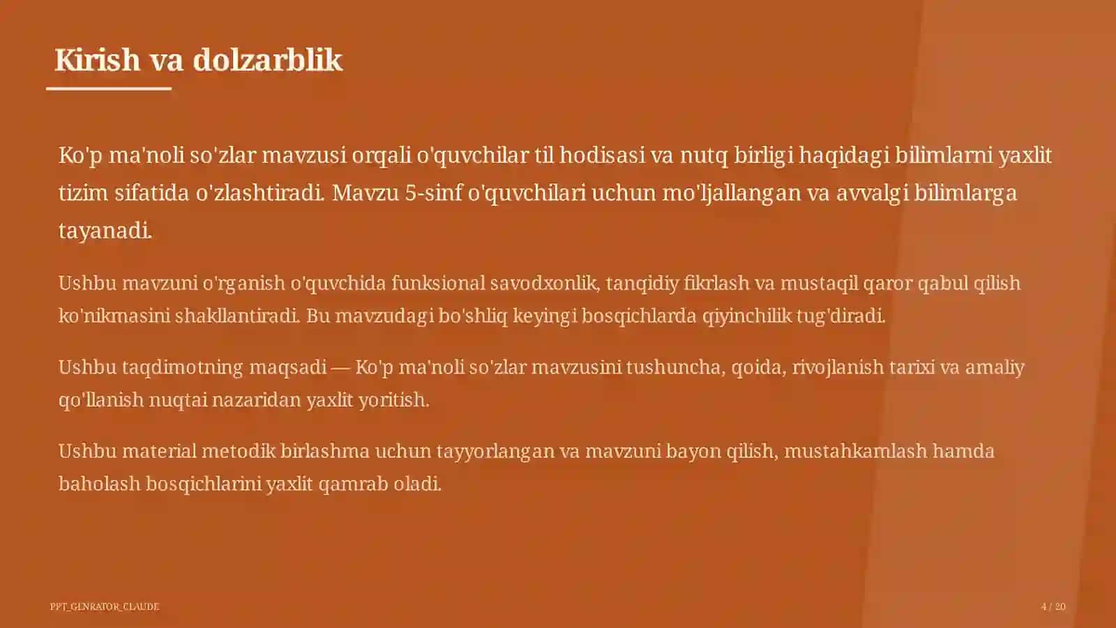 Ko'p ma'noli so'zlar (5-sinf) 4