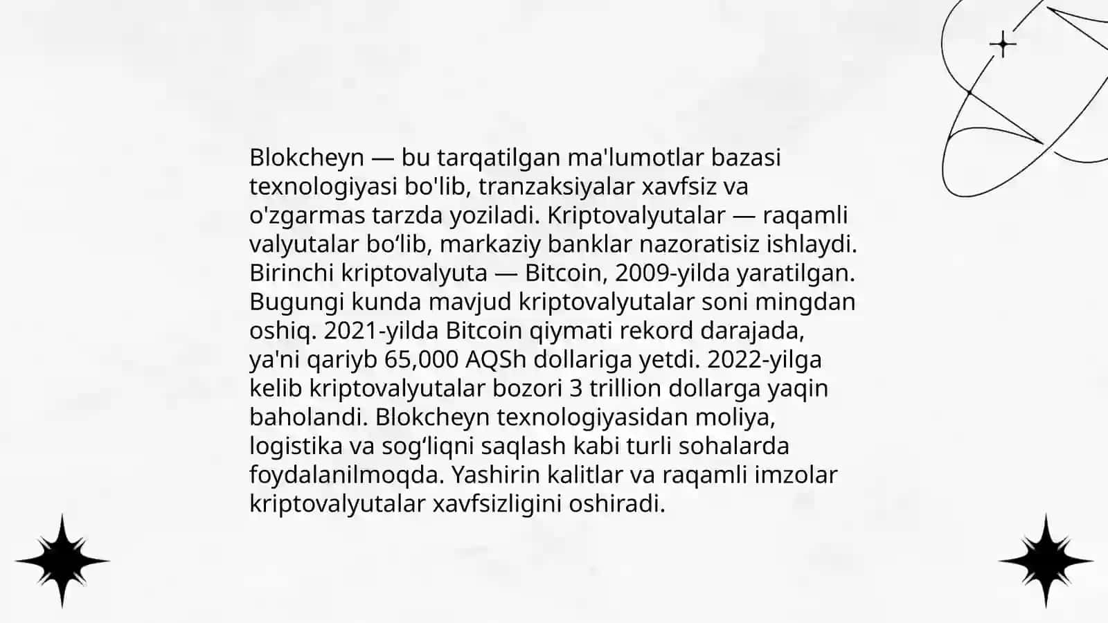 Blokcheyn texnologiyasi va undan foydalanish yoʻllari 4