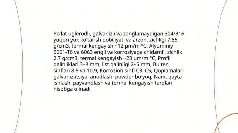 Quyosh panellarini ornatish uchun taglik metal konstruksiya tayyorlash texnalogiyasi 4