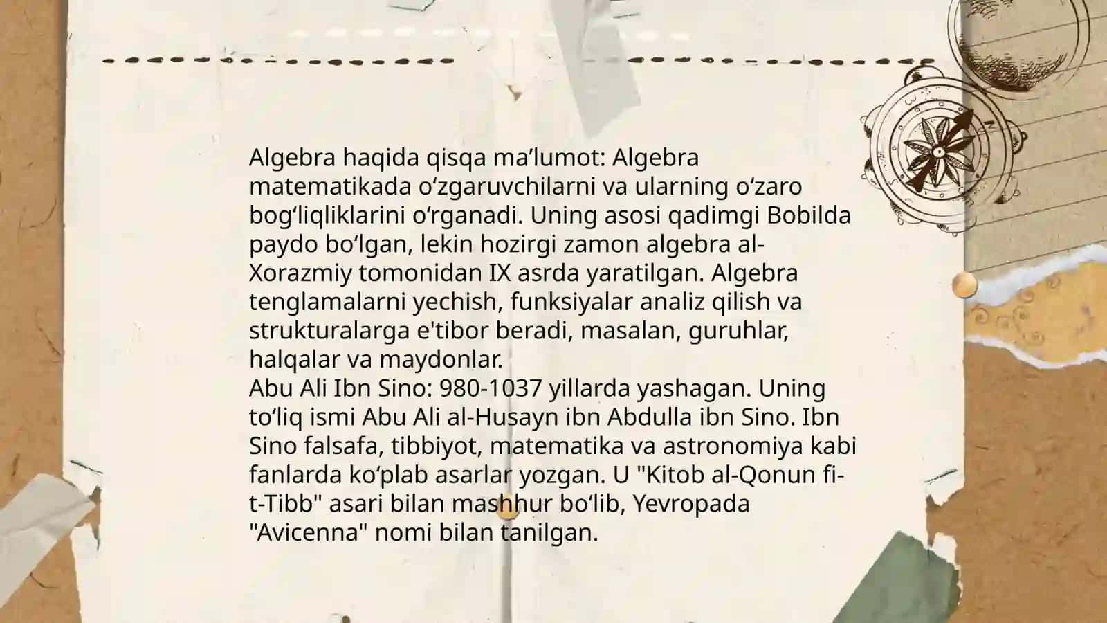 Abu Ali Ibn Sinoning matematikaga qo'shgan hissalari 4